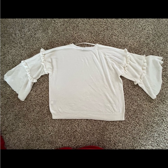 Nieman Marcus Sweater Womens XL cream Bell Sleeves - Picture 4 of 4